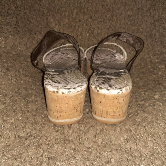 DONALD J PLINER-Sabrina-Slip On Cork Wedge-Snake Print-Sz 8-NWOB - Picture 5 of 7